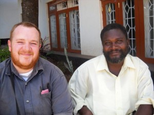 James and Father Paul in Mwanza